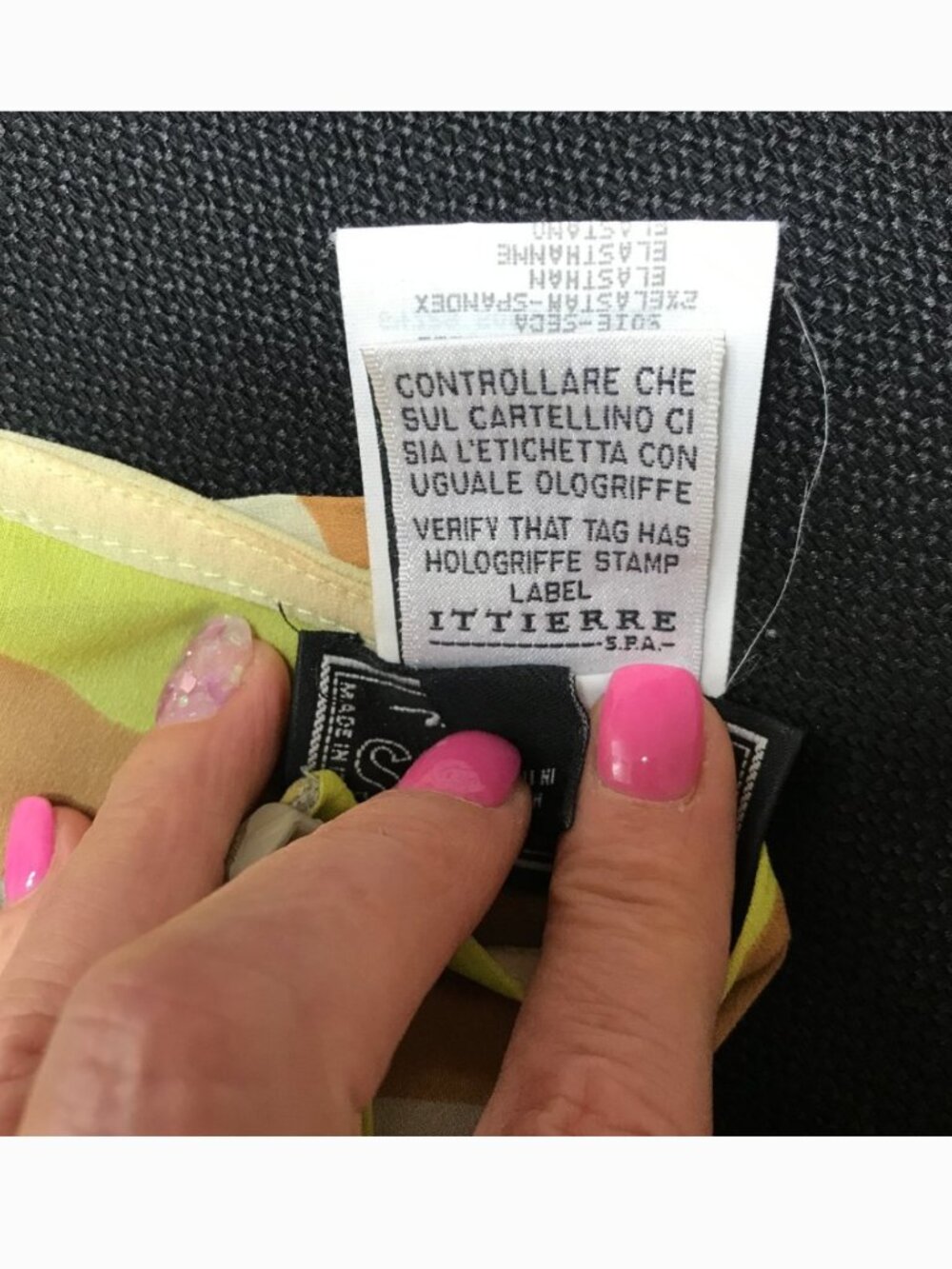 NNOT Auth Versus by Versace vintage Stretchy Silk Chevron mini Summer dress - Picture 11 of 15
